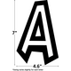 Black and White 7" Fun Font Letters Alternate Image SIZE