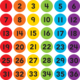 Spot On Floor Markers Numbers 1-36 - 4" Alternate Image A