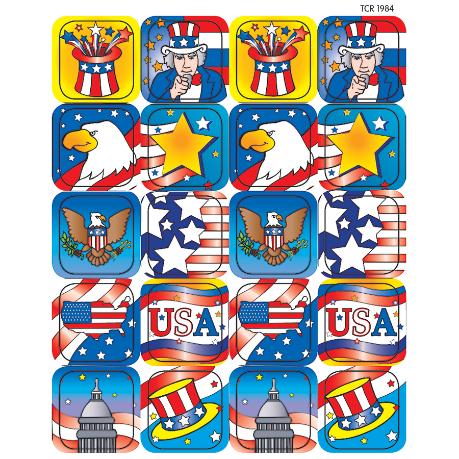 Patriotic 2 Stickers - TCR1984 | Teacher Created Resources