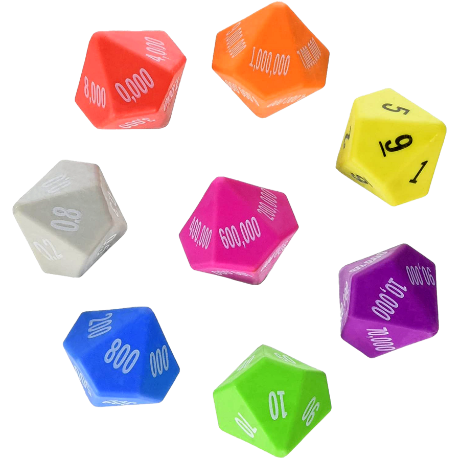 Place Value Dice 8Pack TCR20807 Teacher Created Resources