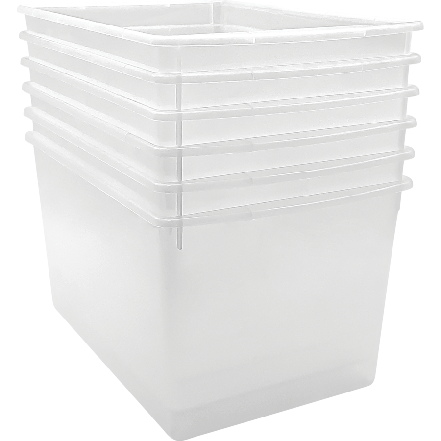 Clear Plastic MultiPurpose Bin 6 Pack TCR2088671 Teacher Created