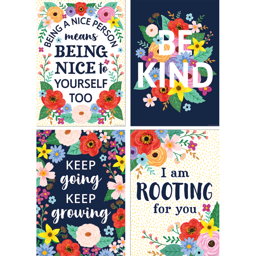 Wildflowers Positive Poster Set (4) TCR2088705 Teacher Created