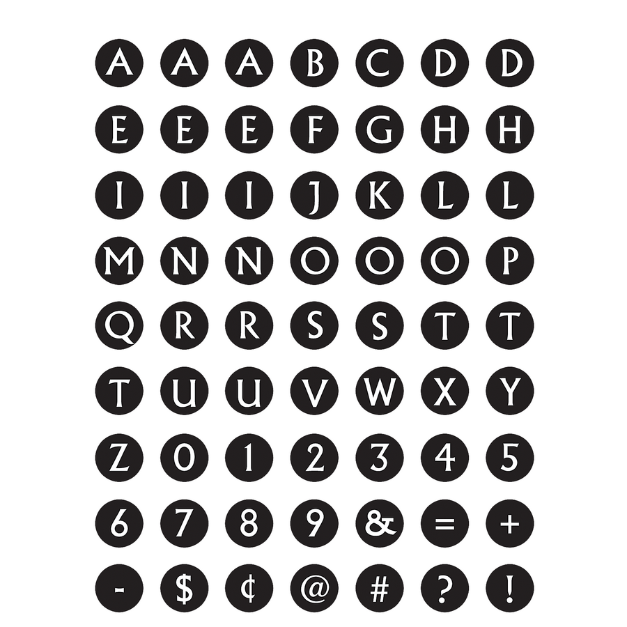 Black & White Alphabet Mini Stickers TCR2142 Teacher Created Resources