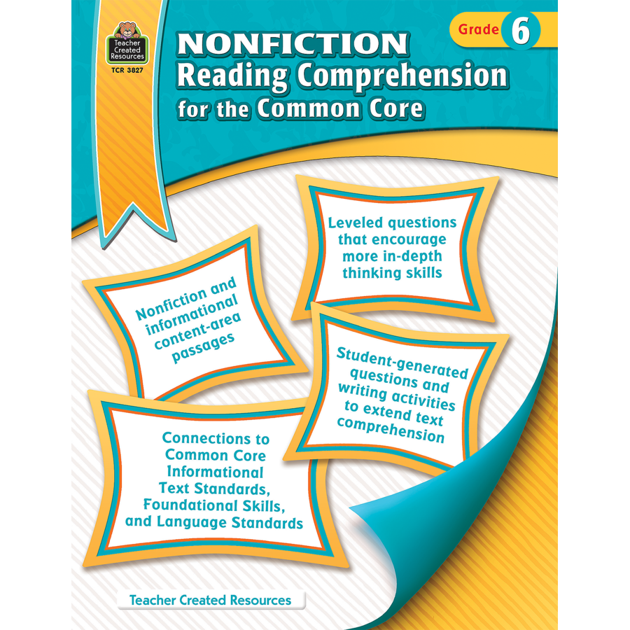 Nonfiction Reading Comprehension For The Common Core Grade 6 TCR3827