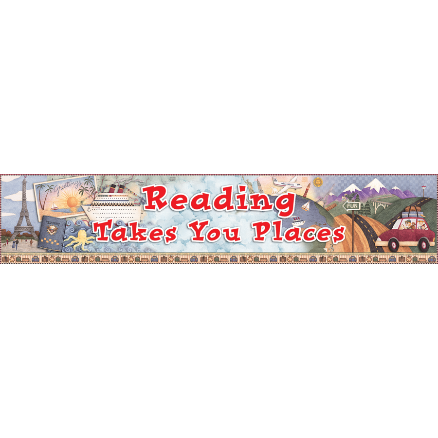 Reading Takes You Places Banner from Debbie Mumm - TCR4533 | Teacher ...