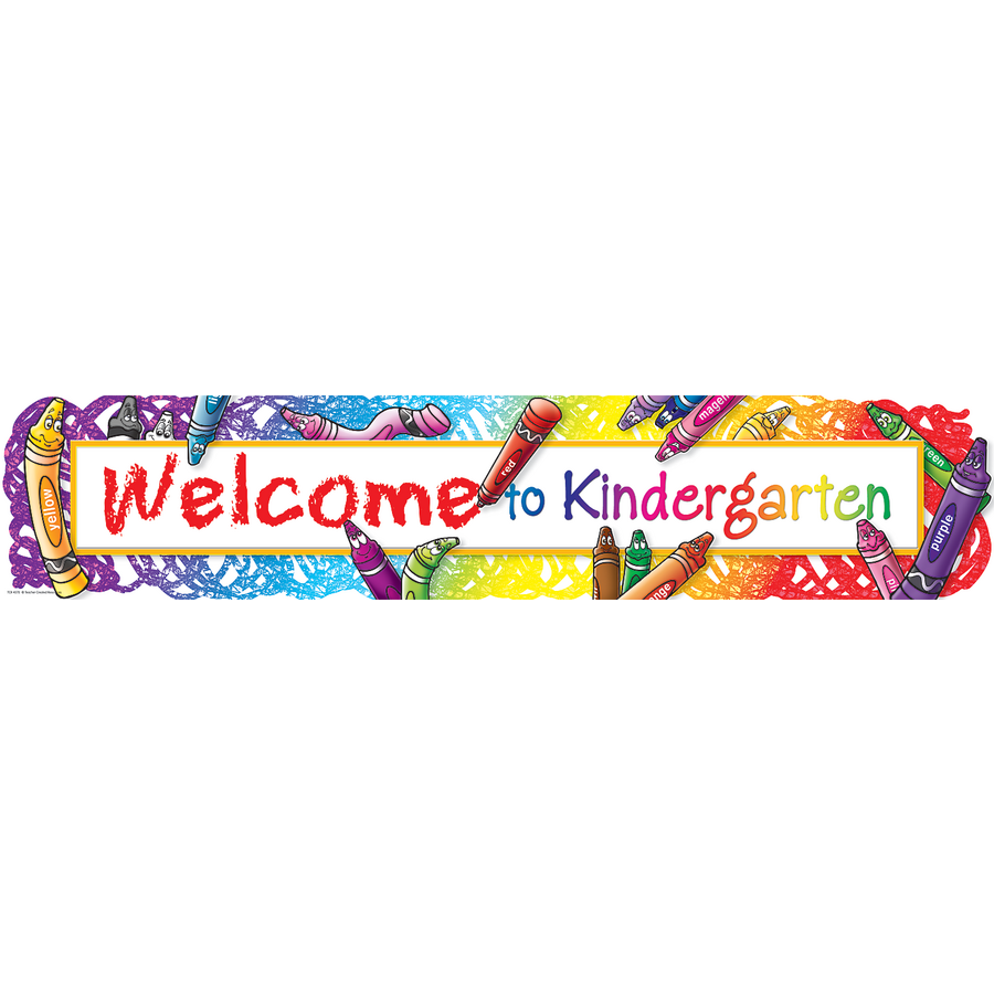 Welcome To Kindergarten Banner Tcr4570 Teacher Created Resources