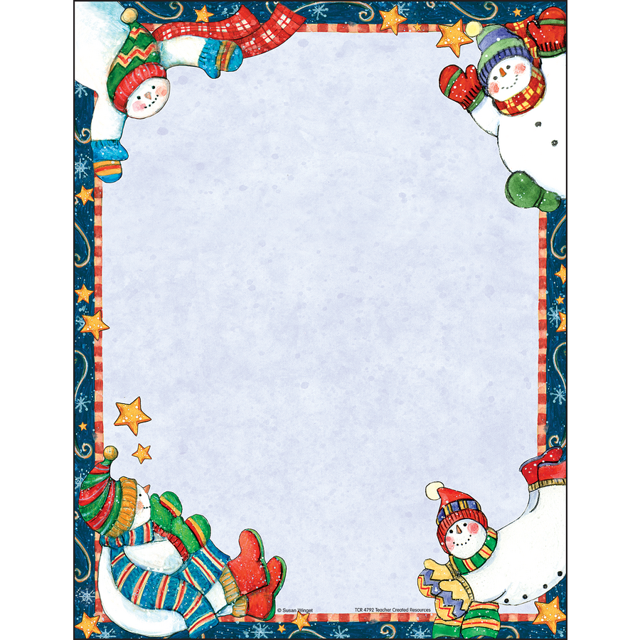 Snowmen Computer Paper from Susan Winget - TCR4792 | Teacher Created ...