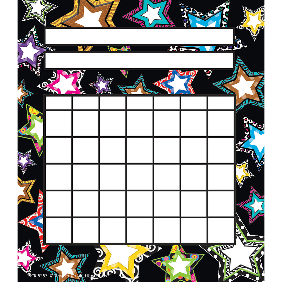 6 EA FANCY STARS INCENTIVE CHART TEACHER CREATED RESOURCES 7749-6 
