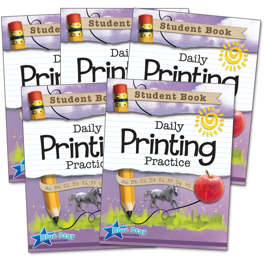 Daily Printing Practice Grades K-2 Bundle: Student Book 5-Pack ...