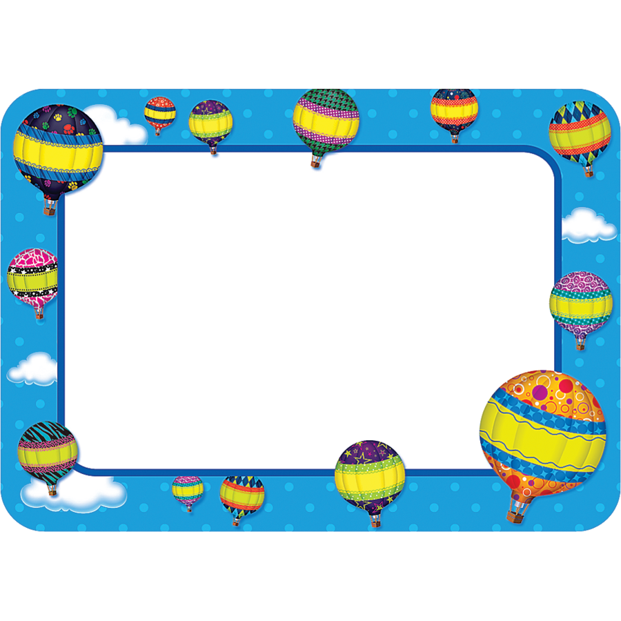 Hot Air Balloons Name Tags Labels TCR5340 Teacher Created Resources