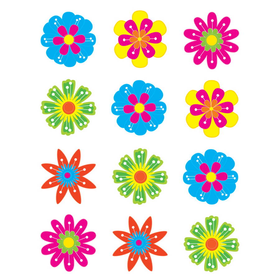 Fun Flowers Mini Accents - TCR5395 | Teacher Created Resources