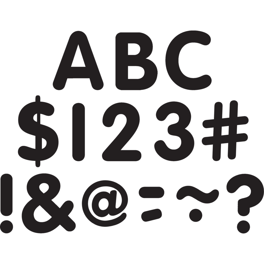 Black Classic 2" Letters Uppercase Pack TCR5558 Teacher Created
