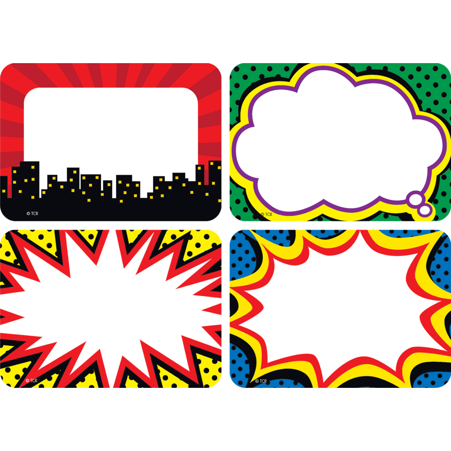 Multi-Pack Teacher Created Resources TCR5587 Superhero Name Tags/Labels 