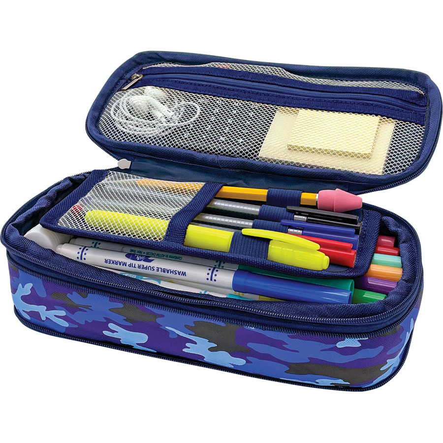 Blue Camo Pencil Case - TCR6126 | Teacher Created Resources