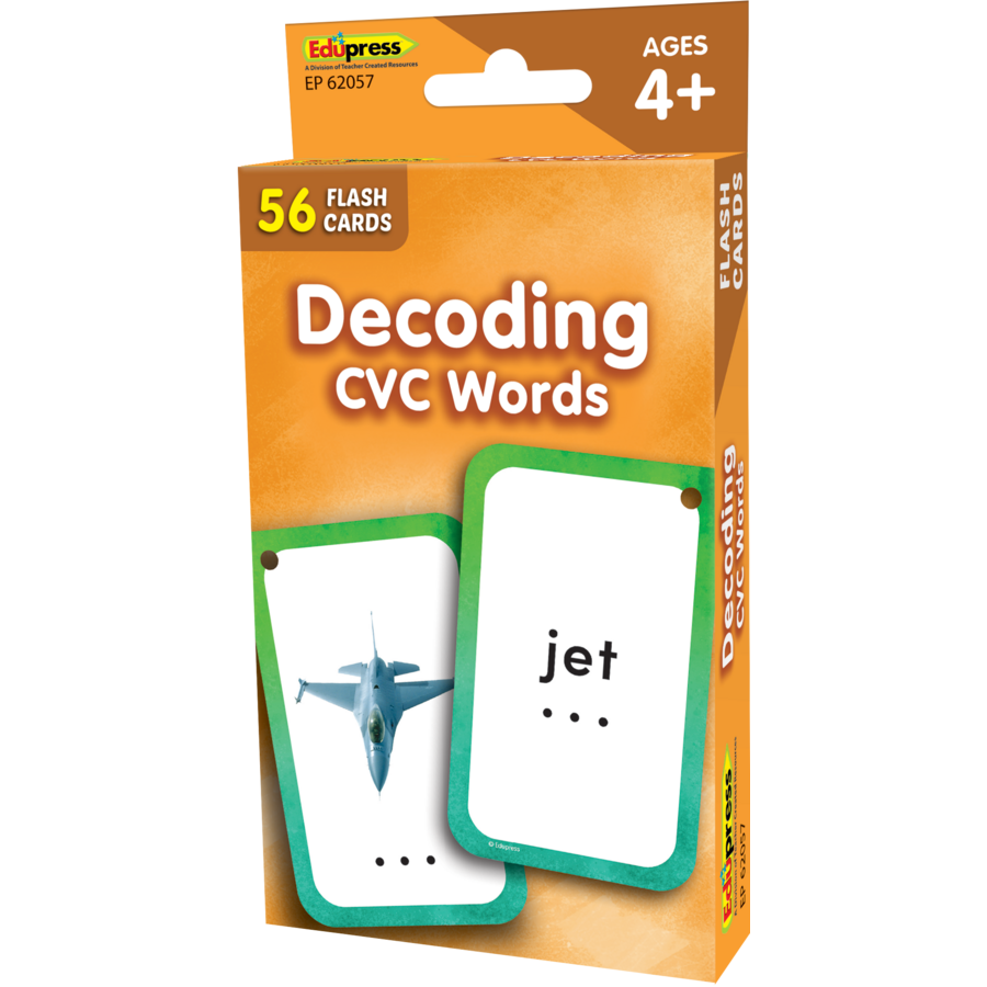 Decoding Cvc Words Flash Cards Tcr62057 Teacher Created Resources