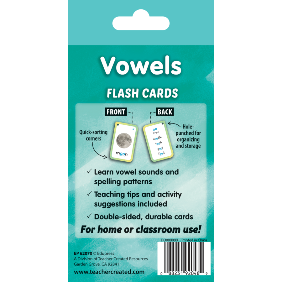 Vowels Flash Cards Tcr62070 Teacher Created Resources 6914