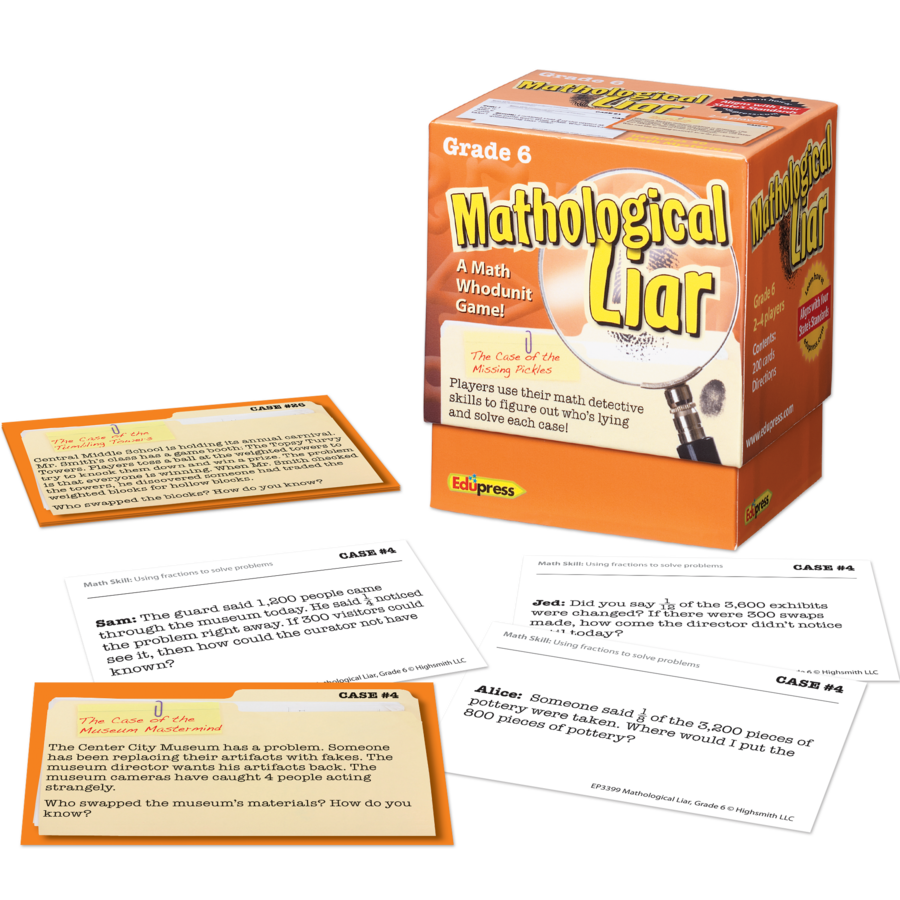Edupress Mathological Liar Game EP63399 Teacher Created Resources OS Grade 6