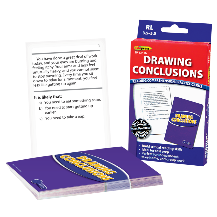 Drawing Conclusions Practice Cards Blue Level TCR63416 Teacher