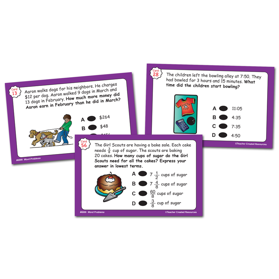 Power Pen Learning Cards: Solving Word Problems Grade 4 - TCR6999 ...