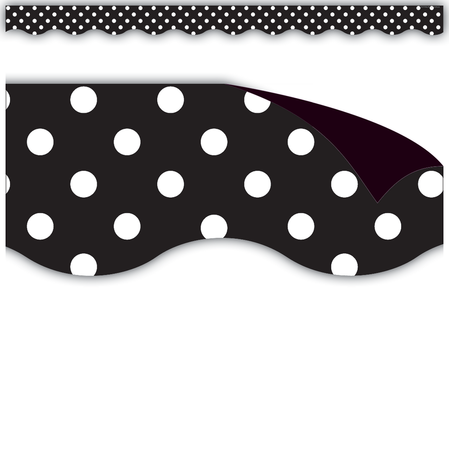 Black Polka Dots Magnetic Border Teacher Created Resources TCR77124 