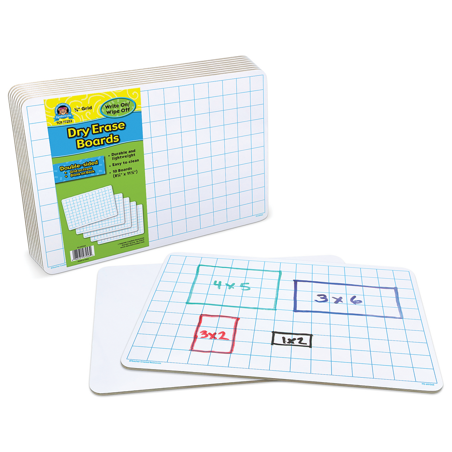 DoubleSided Math Grid Dry Erase Boards TCR77253 Teacher Created