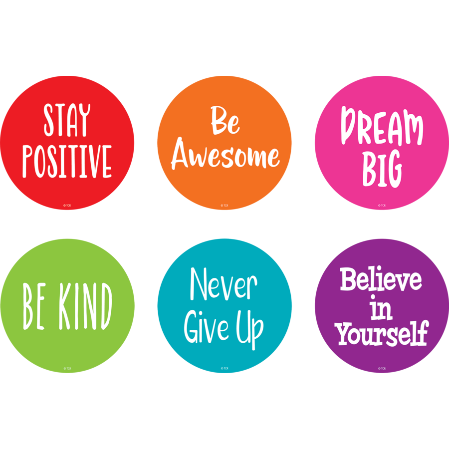 TEACHER CREATED RESOURCES 77509 POSITIVE SAYINGS FLOOR MARKERS 4 