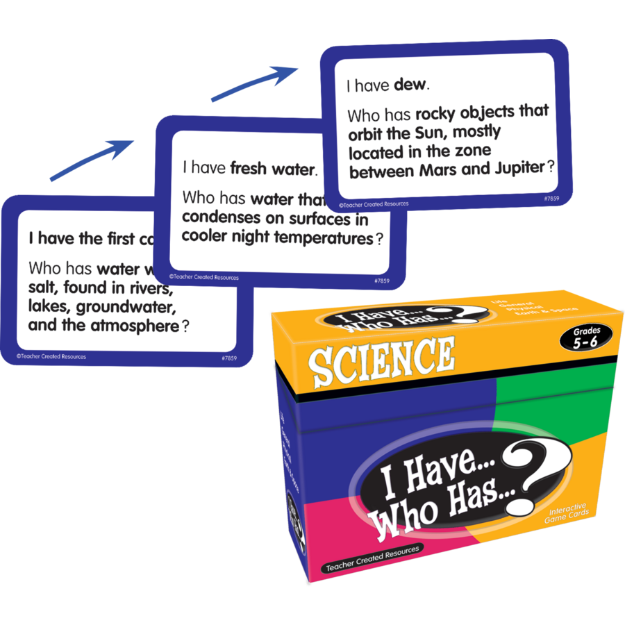 Teacher Created Resources I Have Who Has Science Card 7856 for sale online