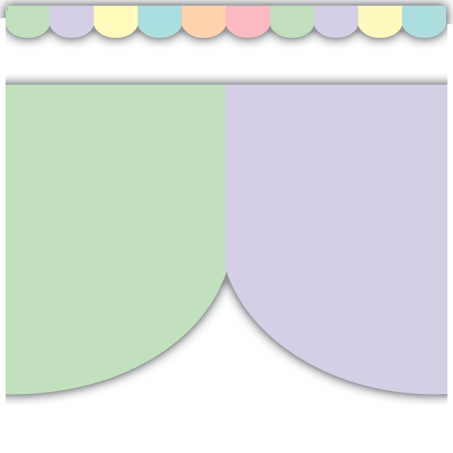 Teacher Created Resources Border Scalloped Pastel Pop 35 Feet (10,7 Metri) - Decorazione Aula