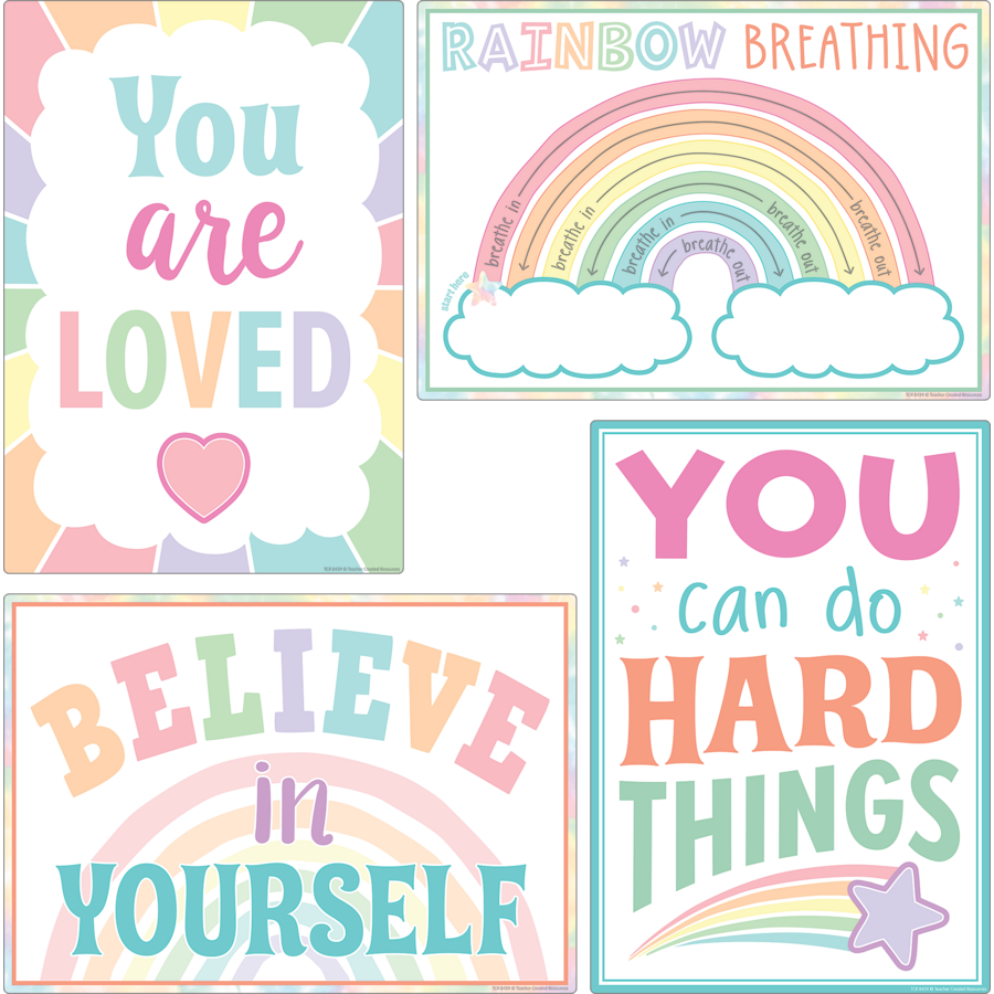 Pastel Pop Calming Strategies Small Poster Pack TCR8439 Teacher