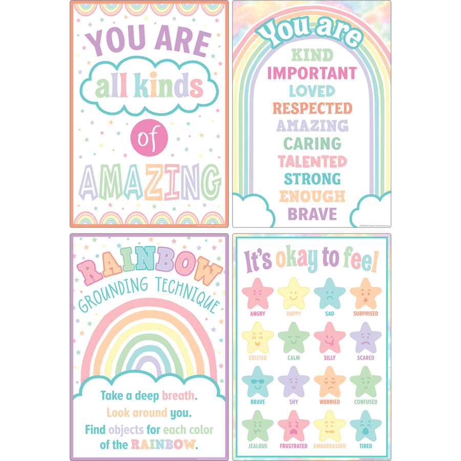 Pastel Pop Calming Strategies Small Poster Pack - TCR8439 | Teacher ...