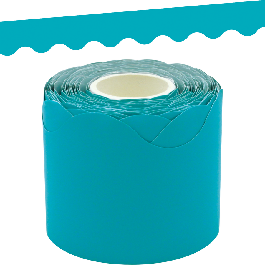 Teal Scalloped Rolled Border Trim - TCR8941 | Teacher Created Resources