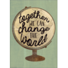 TCR7436 Together We Can Change the World Positive Poster