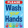TCR7498 Wash Your Hands Positive Poster