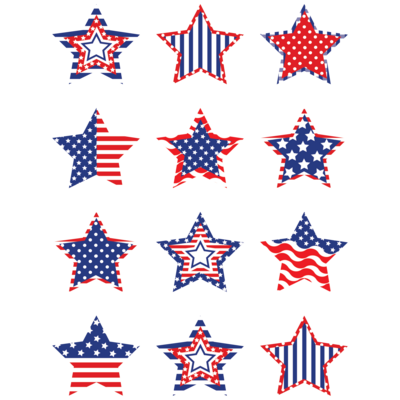 Patriotic Stars Mini Accents - TCR5336 | Teacher Created Resources