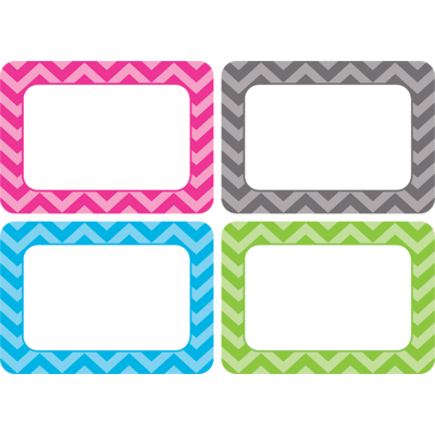 Chevron Name Tags Labels - Multi-pack - Tcr5526 