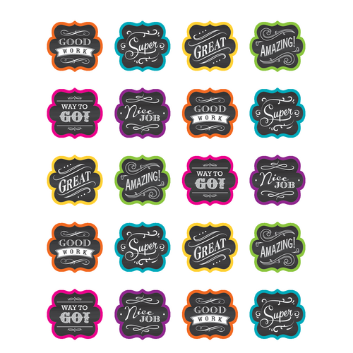 Chalkboard Brights Stickers - TCR5618 | Teacher Created Resources