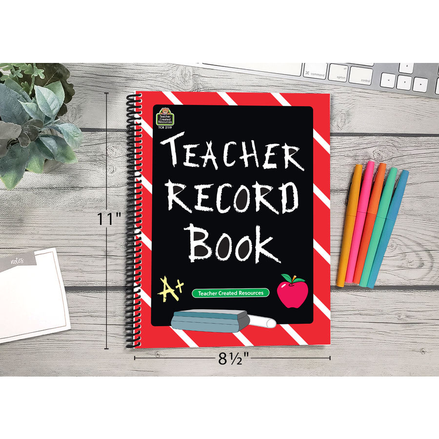 Chalkboard Teacher Record Book TCR2119 Teacher Created Resources