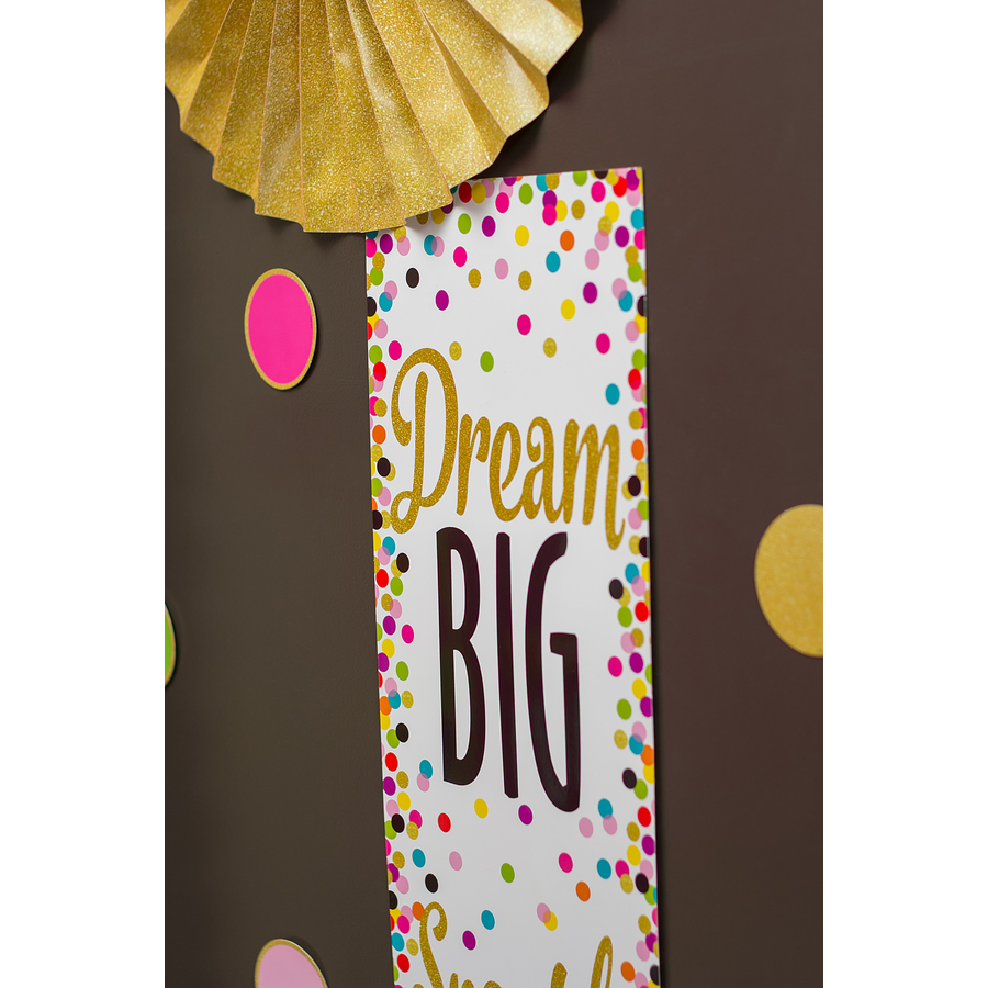 Confetti Dream Big, Sparkle More, Shine Bright Banner TCR3915