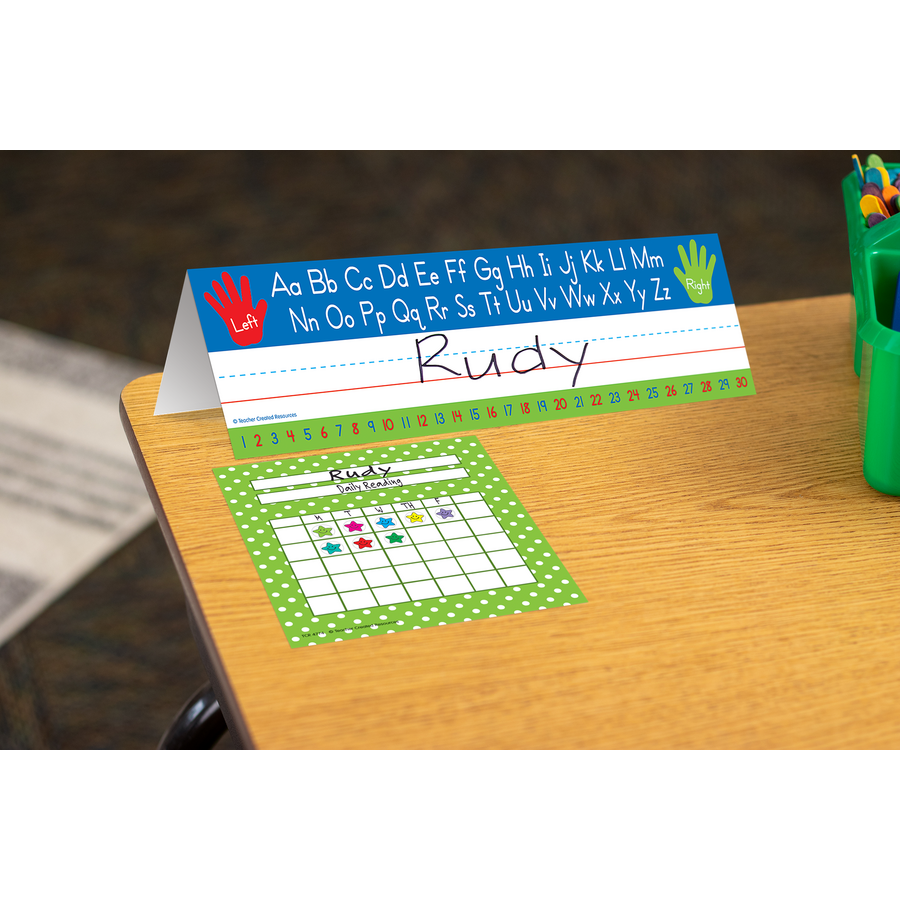 Left/Right Alphabet Tented Name Plates TCR5723 Teacher Created Resources