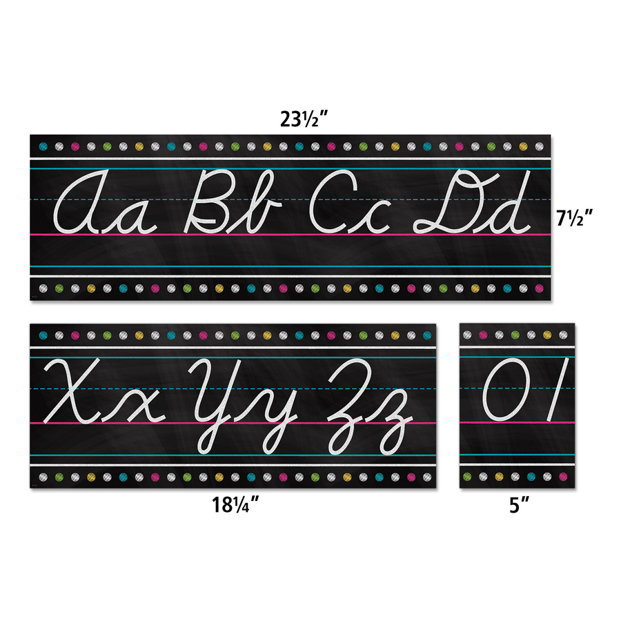 Chalkboard Brights Cursive Writing Bulletin Board Display Set - TCR5858 ...