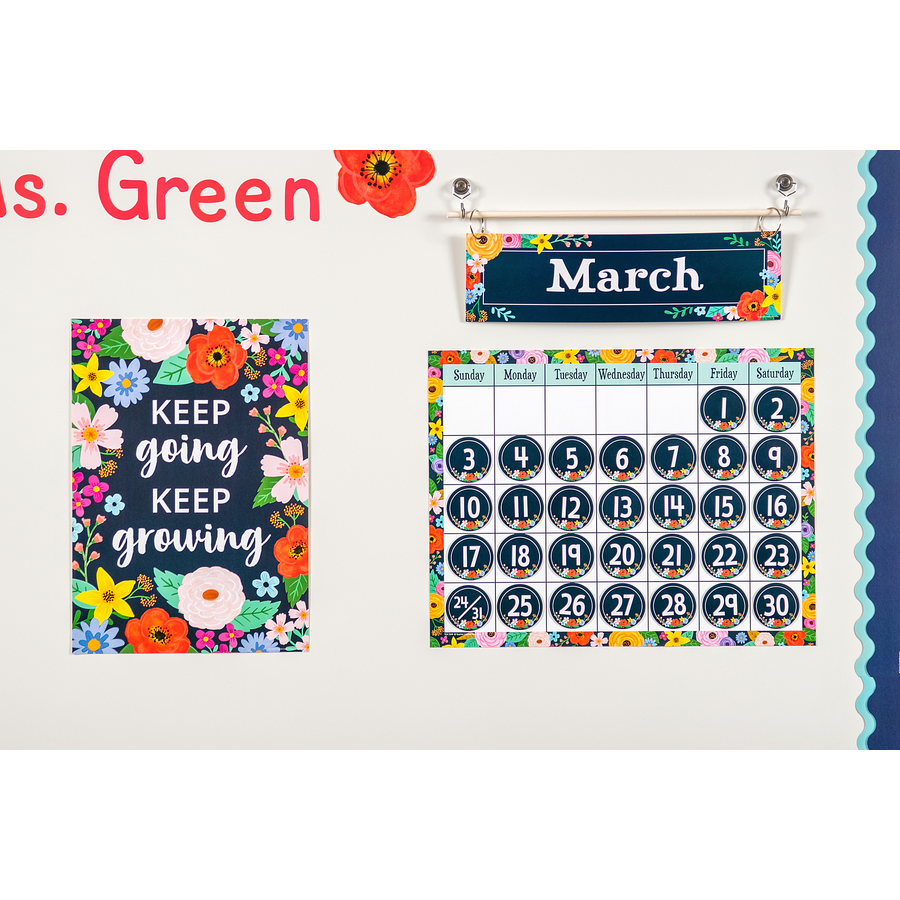 Wildflowers Calendar Days TCR6596 Teacher Created Resources