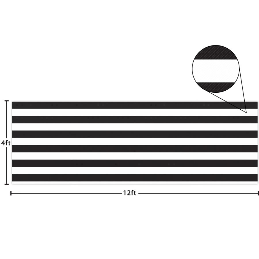 Black & White Stripes Better Than Paper Bulletin Board Roll TCR77894