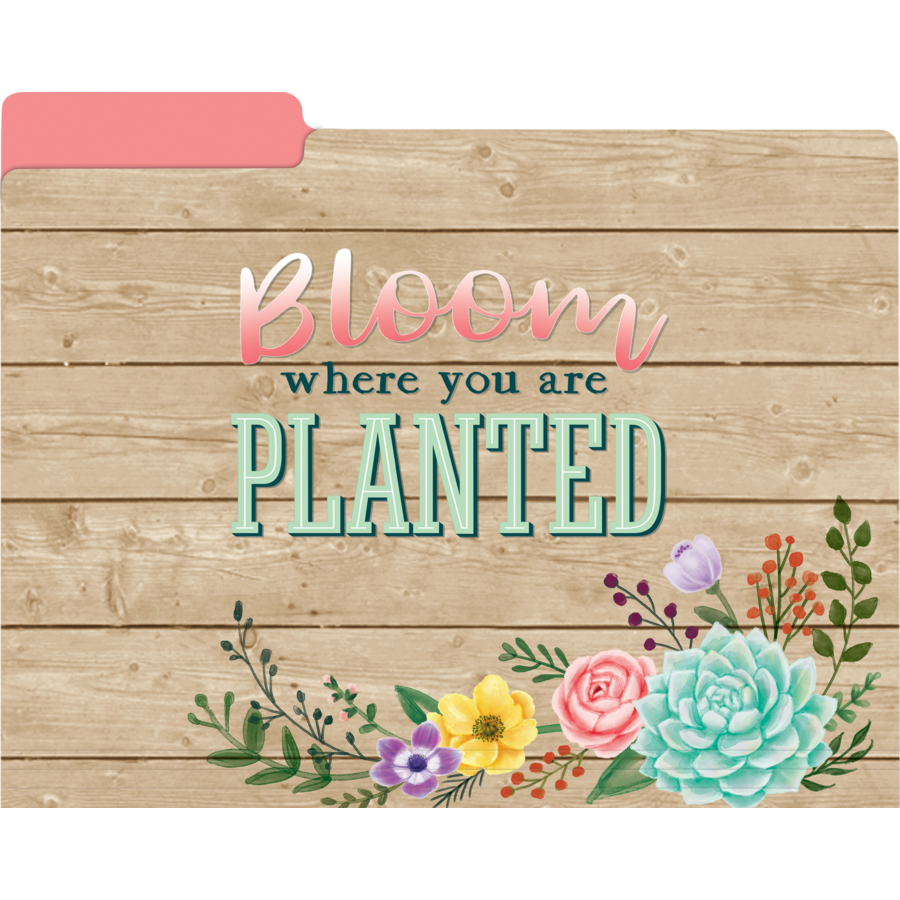 Rustic Bloom File Folders - TCR8539 | Teacher Created Resources