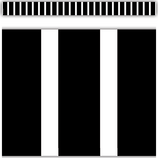 Black and White Vertical Stripes Straight Border Trim