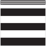 Black & White Stripes Straight Border Trim