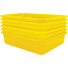 Yellow Large Plastic Letter Tray 6 Pack