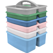Soft Colors Plastic Storage Caddies Set of 6