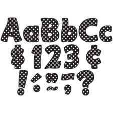 Black Polka Dots Funtastic 4" Letters Combo Pack
