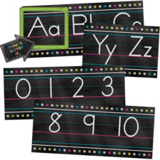 Chalkboard Brights Alphabet Line Bulletin Board Set