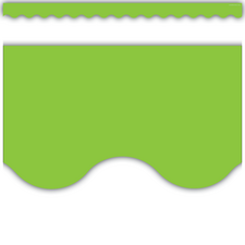 Lime Scalloped Border Trim